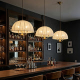 Crosby 4 Light Pendant Light - Satin Cream & Brushed Gold