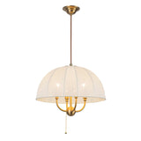 Crosby 4 Light Pendant Light - Satin Cream & Brushed Gold