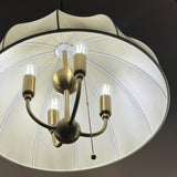 Crosby 4 Light Pendant Light - Satin Cream & Brushed Gold