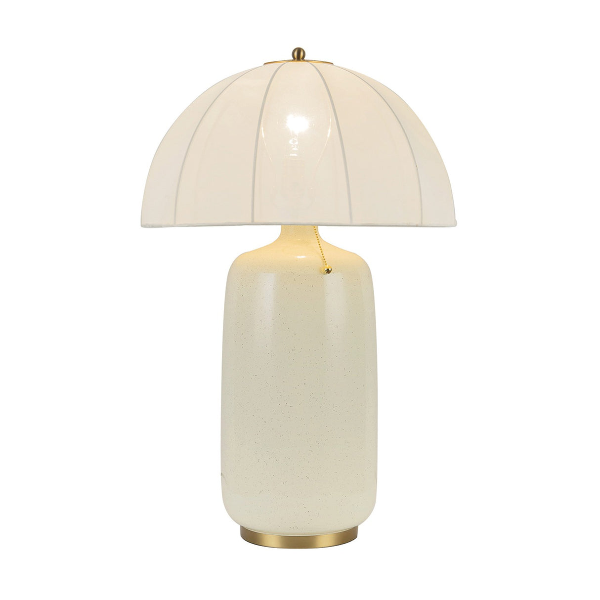 Crosby 1 Light Table Lamp - Satin Cream & Brushed Gold