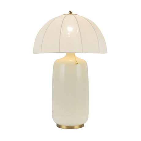 Crosby 1 Light Table Lamp - Satin Cream & Brushed Gold