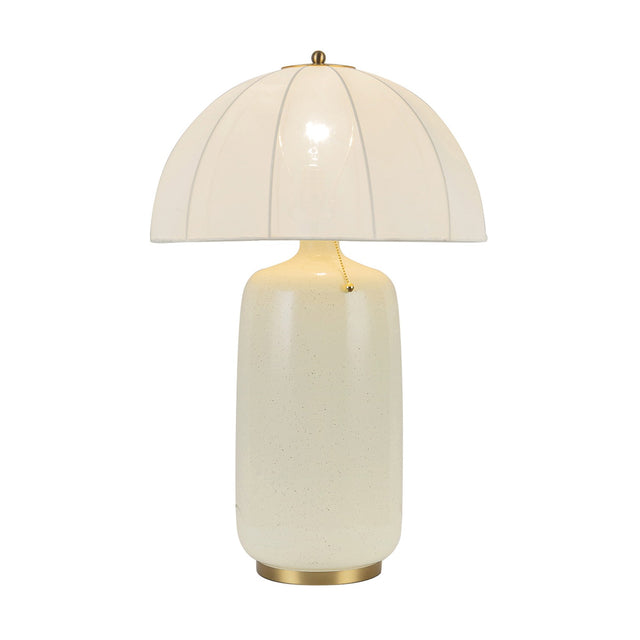 Crosby 1 Light Table Lamp - Satin Cream & Brushed Gold