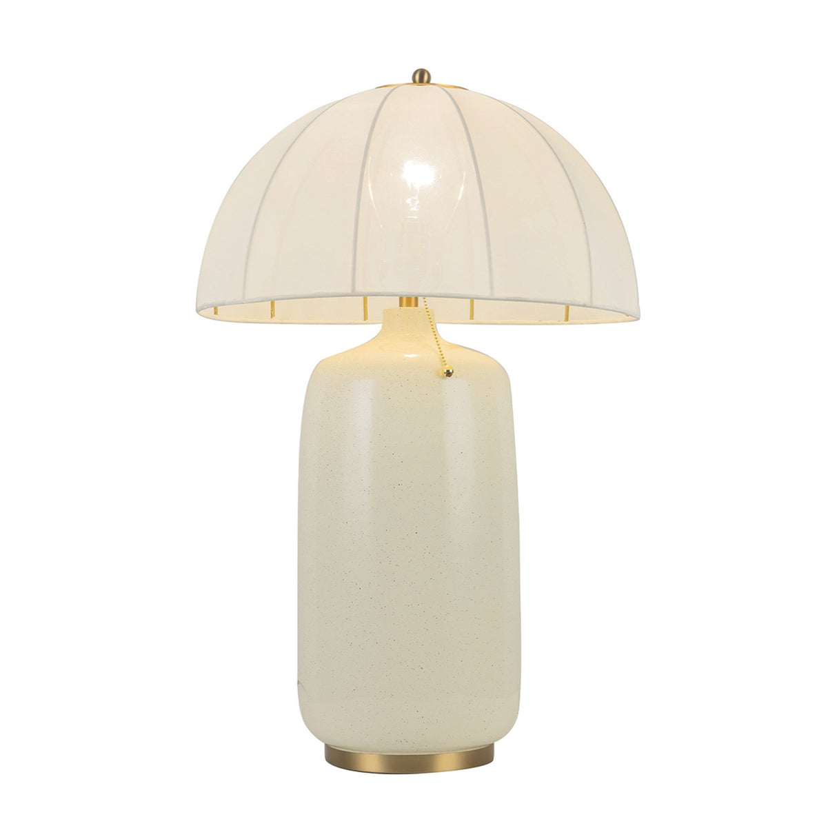 Crosby 1 Light Table Lamp - Satin Cream & Brushed Gold
