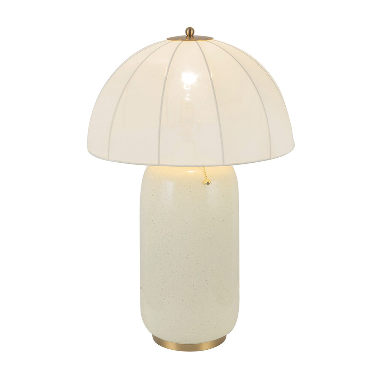 Crosby 1 Light Table Lamp - Satin Cream & Brushed Gold
