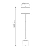 Issa 1 Light Floor Lamp - Brushed Gold