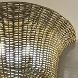Kai 2 Light Wall Light - Brushed Gold & Rattan
