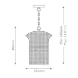 Kai 1 Light Small Pendant Light - Brushed Gold & Rattan