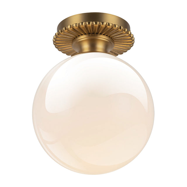 Otis 1 Light Flush Ceiling Light - Brushed Gold