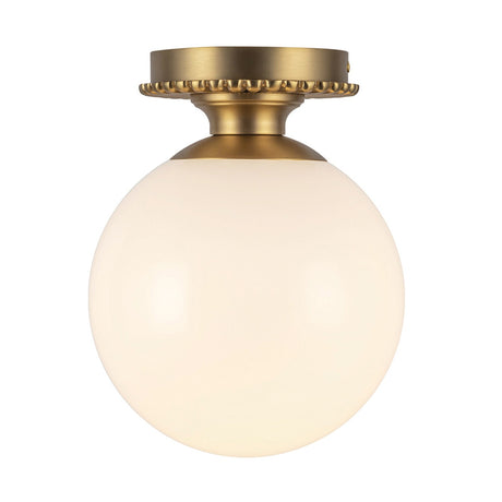 Otis 1 Light Flush Ceiling Light - Brushed Gold