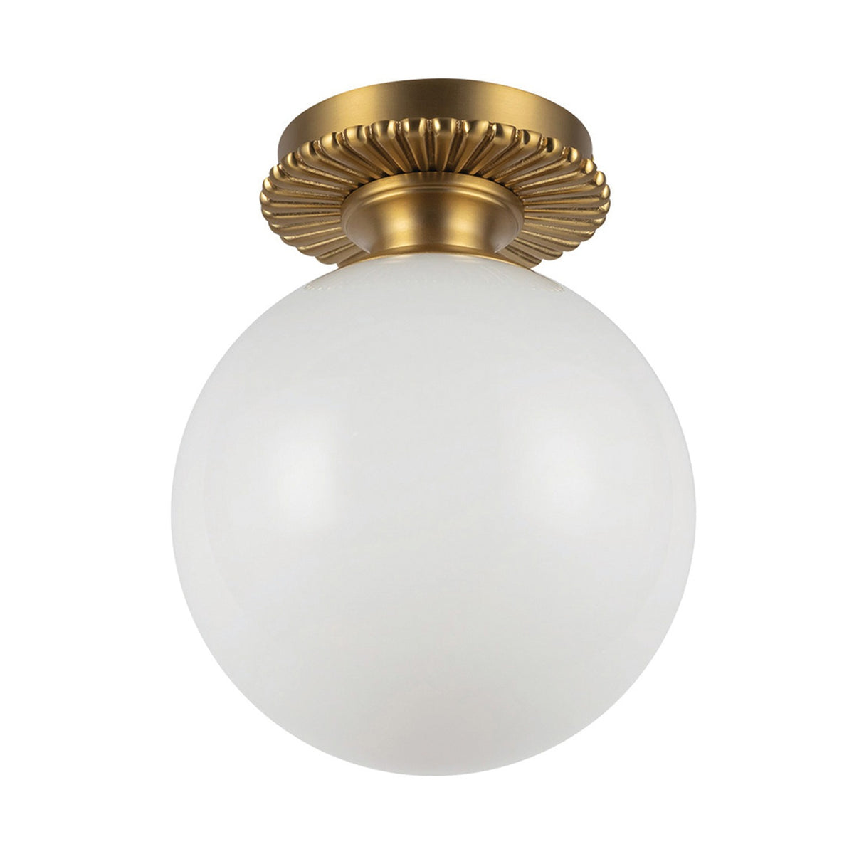 Otis 1 Light Flush Ceiling Light - Brushed Gold