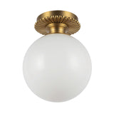 Otis 1 Light Flush Ceiling Light - Brushed Gold