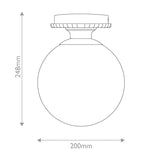 Otis 1 Light Flush Ceiling Light - Brushed Gold