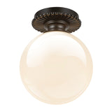 Otis 1 Light Flush Ceiling Light - Matt Black