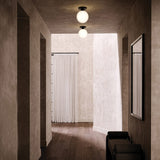 Otis 1 Light Flush Ceiling Light - Matt Black