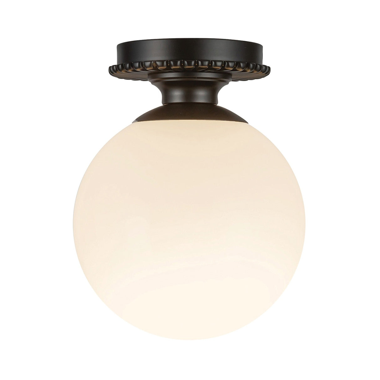Otis 1 Light Flush Ceiling Light - Matt Black