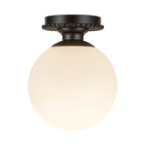 Otis 1 Light Flush Ceiling Light - Matt Black