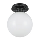 Otis 1 Light Flush Ceiling Light - Matt Black