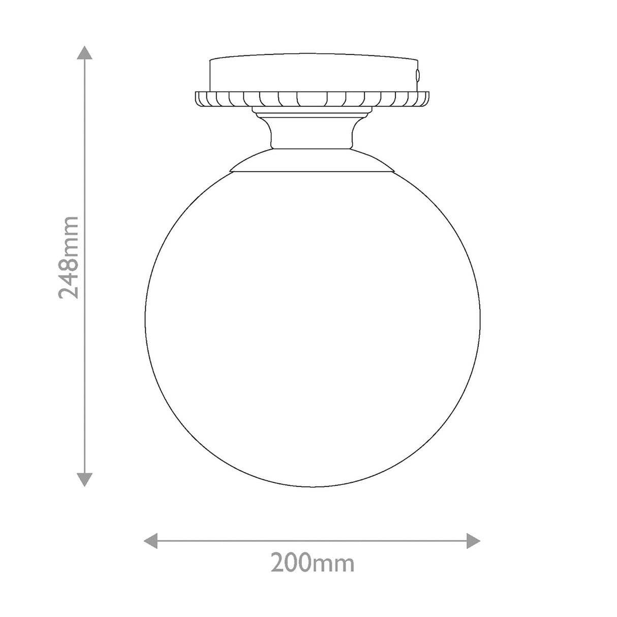 Otis 1 Light Flush Ceiling Light - Matt Black