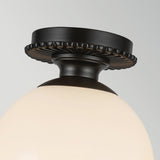 Otis 1 Light Flush Ceiling Light - Matt Black