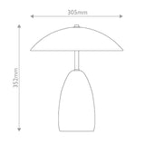 Poppy Medium Table Lamp - Cerulean Light Blue