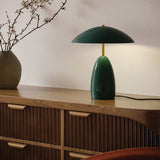 Poppy Medium Table Lamp - Pine Green