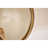 Almora Small Round Wall Mirror - Antique Brass