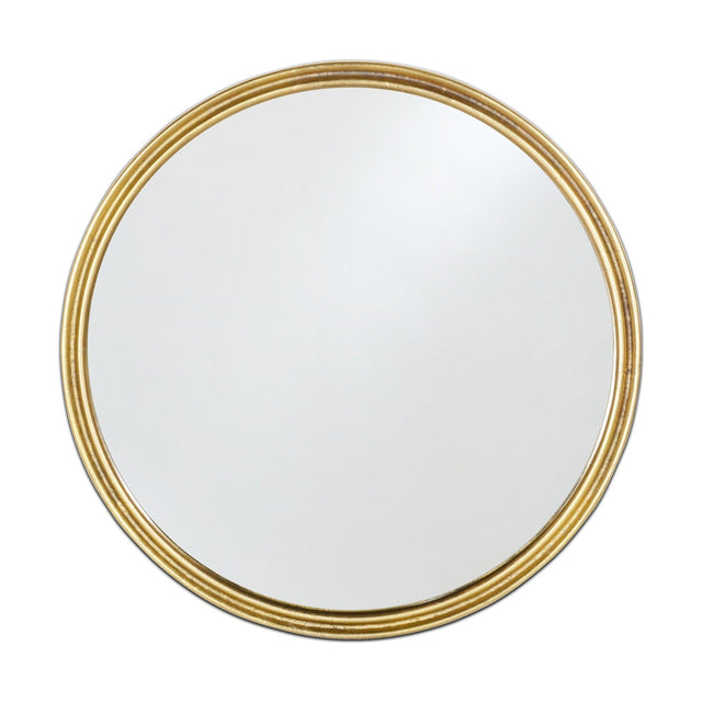 Almora Small Round Wall Mirror - Antique Brass