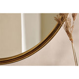 Almora Large Round Wall Mirror - Antique Brass