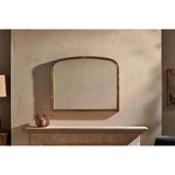 Almora Small Arched Wall Mirror - Antique Brass