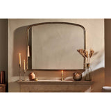Almora Large Arched Wall Mirror - Antique Brass