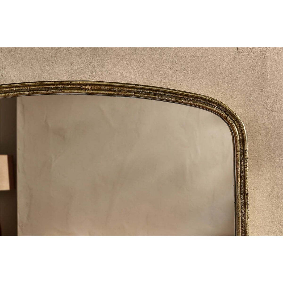 Almora Large Arched Wall Mirror - Antique Brass