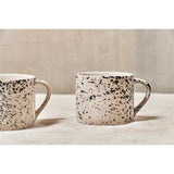 Ama Short Splatter Mug - Off White & Black - Set of 2