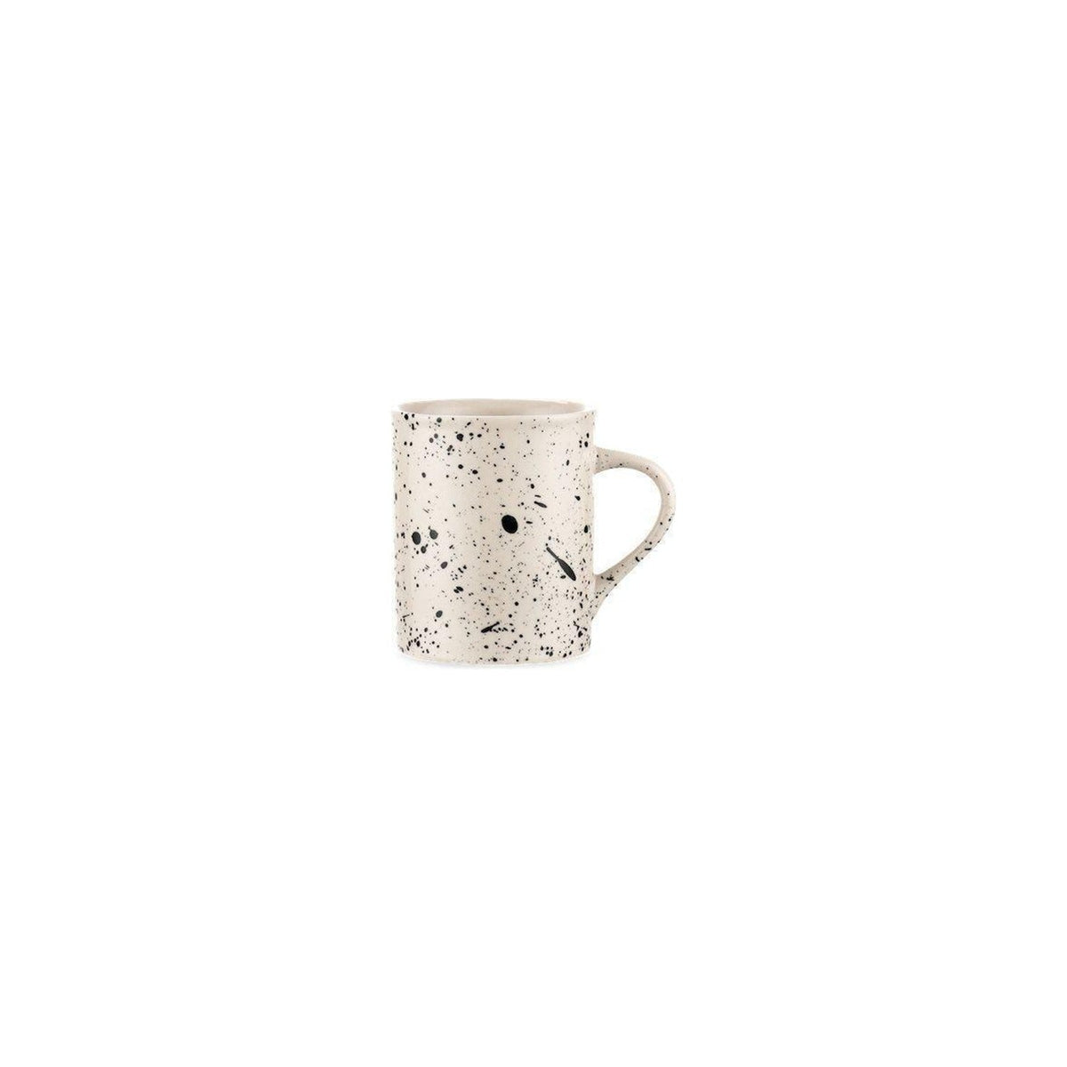 Ama Tall Splatter Mug - Off White & Black - Set of 2