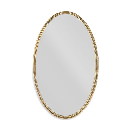 Almora Oval Wall Mirror - Antique Brass