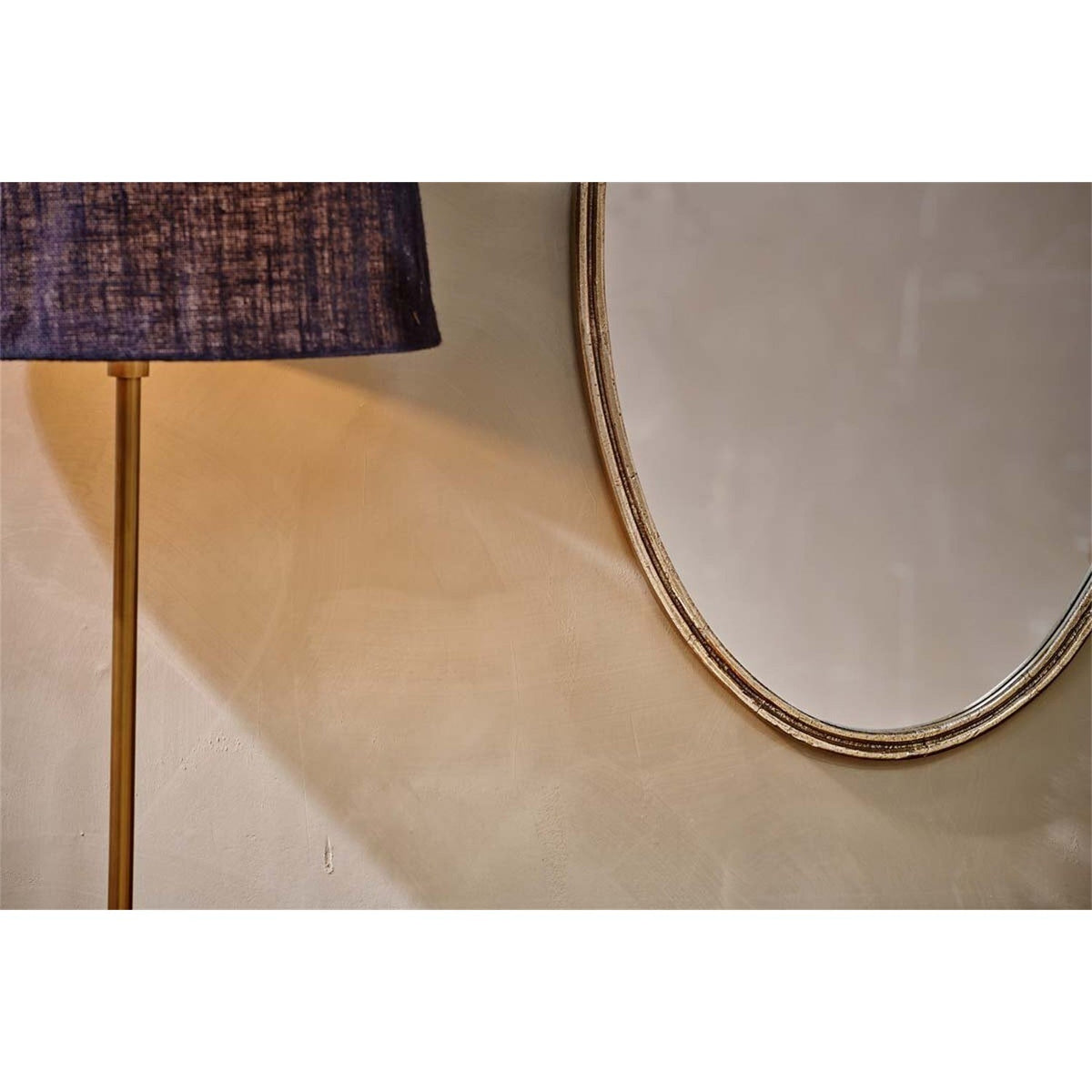 Almora Oval Wall Mirror - Antique Brass