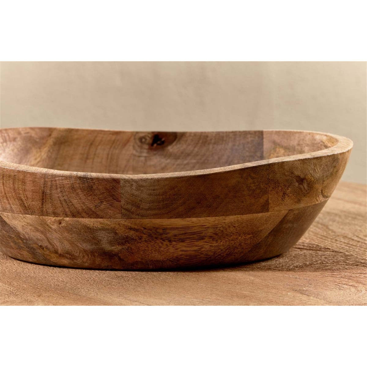 Adar Mango Wood Serving Bowl - Natural
