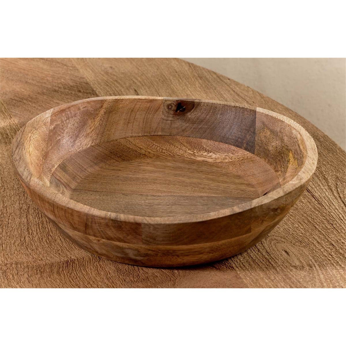 Adar Mango Wood Serving Bowl - Natural