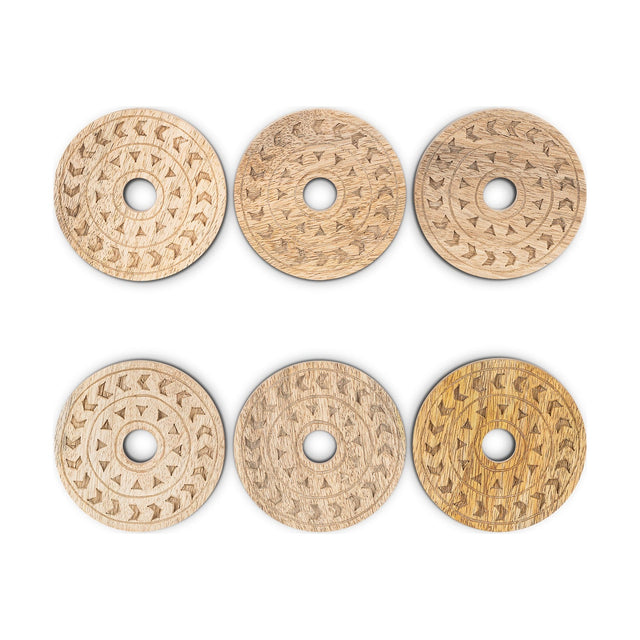 Anali Mango Wood Coasters - Natural - Set of 6