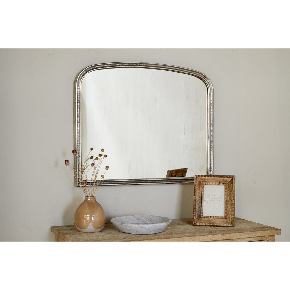 Almora Small Arched Wall Mirror - Antique Nickel