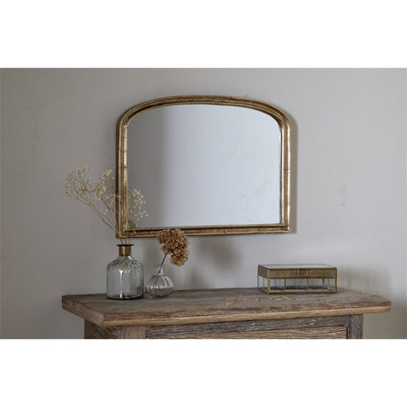 Almora Extra Small Arched Wall Mirror - Antique Brass