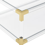 Amangiri Coffee Table - Clear with Brass