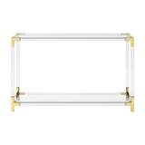 Amangiri Console Table - Clear with Brass