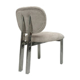 Amari Dining Chair – Powder with Chrome