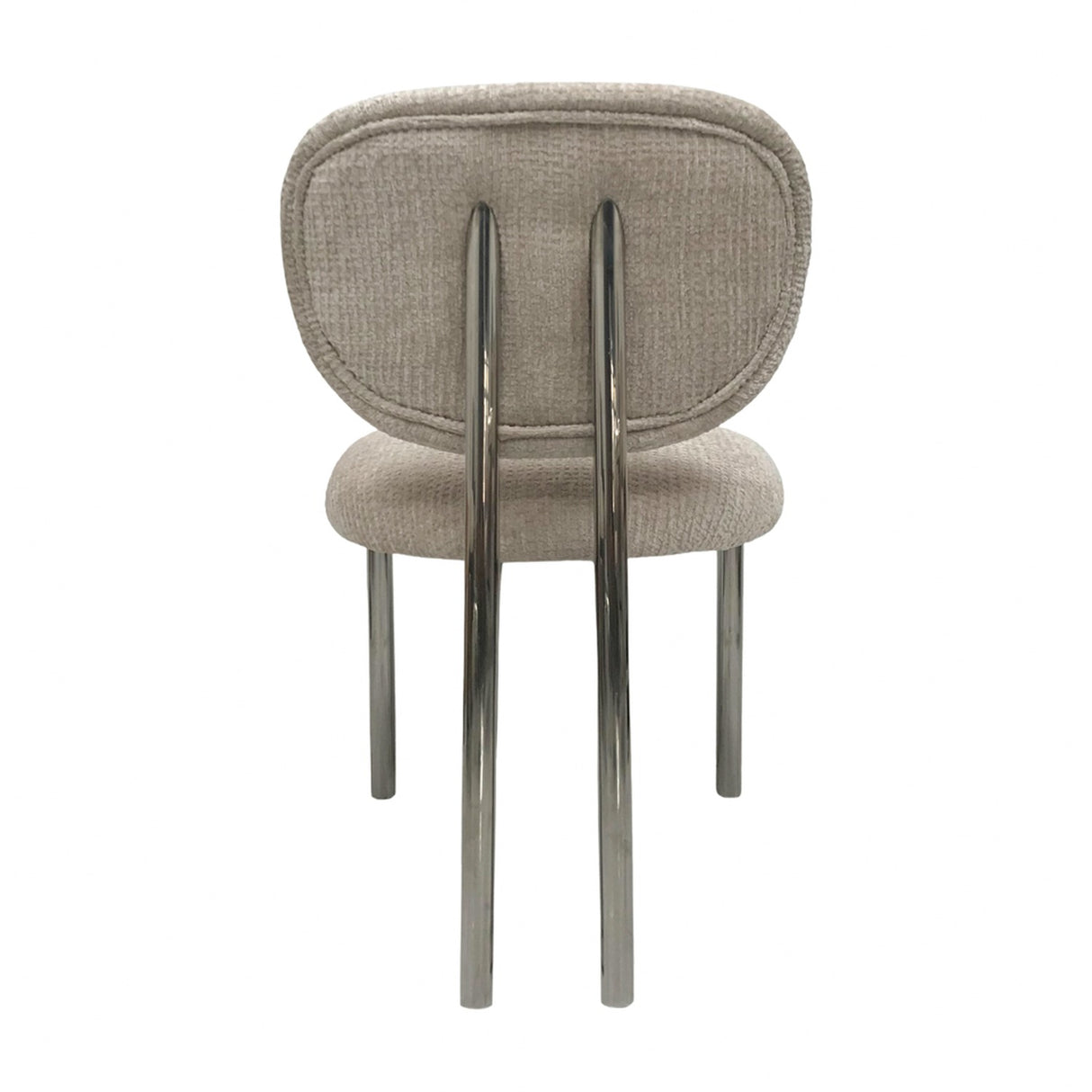Amari Dining Chair – Powder with Chrome
