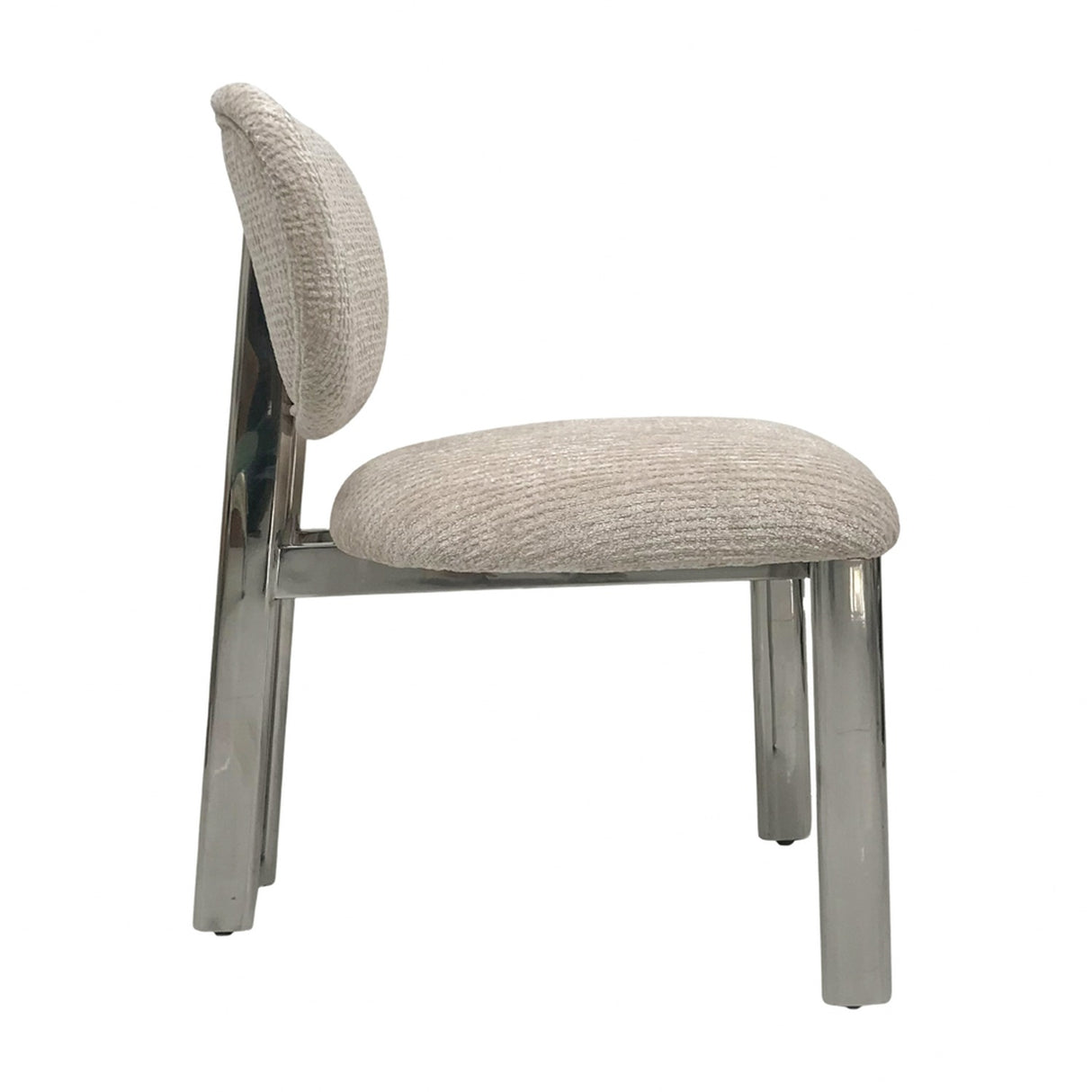Amari Dining Chair – Powder with Chrome