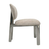 Amari Dining Chair – Powder with Chrome