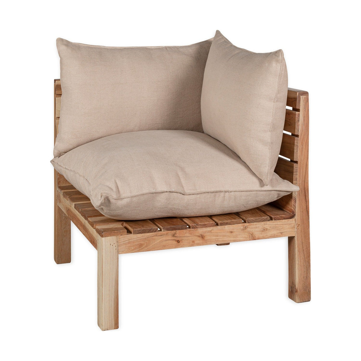 Anbarasi Acacia Modular Corner Garden Sofa - Natural