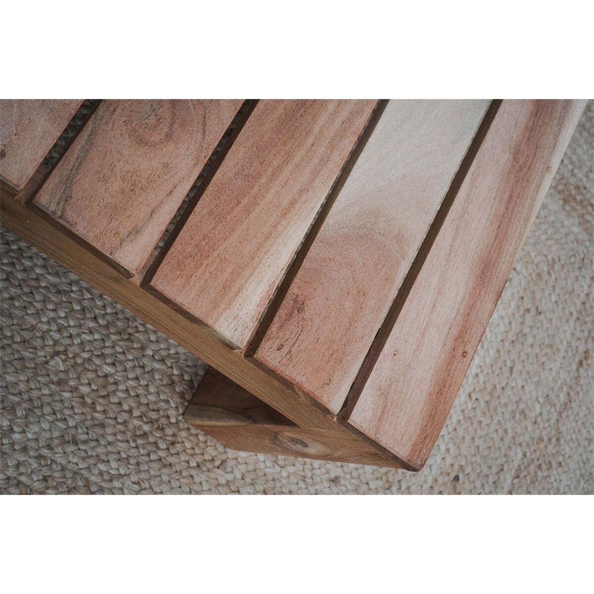 Anbarasi Slatted Acacia Garden Table - Natural