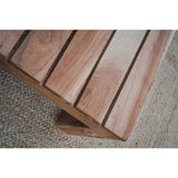 Anbarasi Slatted Acacia Garden Table - Natural