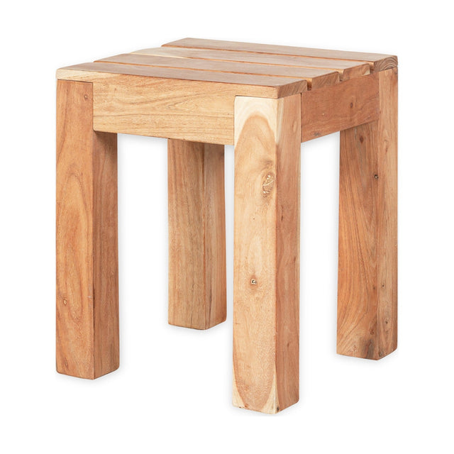 Anbarasi Acacia Slatted Garden Side Table - Natural